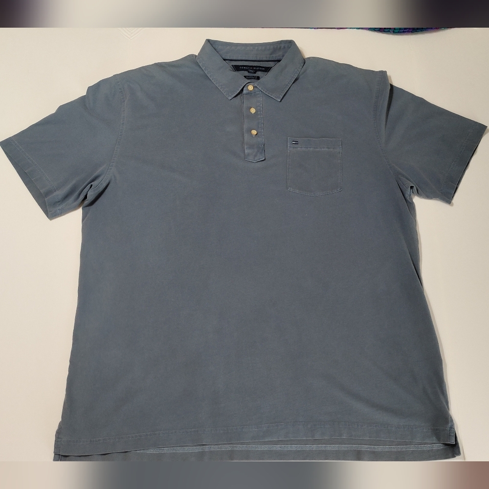 Tommy Hilfiger XXL Grey Short Sleeve Polo Shirt